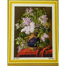 Ozan Tuhafiye Goblen Etamin Işleme Seti 40X50 cm 216 Renkli Baskılı Etamin Kumaşı ve İğneler