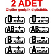Sticker Usta 2 Adet Kan Grubu Sticker - Araba Oto Motosiklet Karavan Cam Araç Sticker - 00220