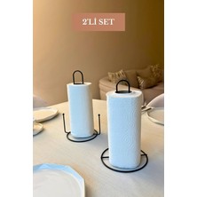 Edora Home 2’li Set Siyah Dik Kağıt Havluluk Dik Kağıt Havluluk Misketli Mutfak Seti