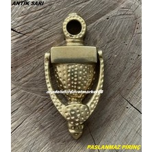 Dmr Antik Parlak Sarı Taktak Tokmak Pirinç Çelik Kapı Taktak Ahşap Kapı Tokmagı 13CM