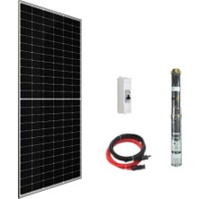 Entech 24 V  0.4HP 0.3 kW 300 W Watt Dc Kademeli Dalgıç Solar Pompa 455 Watt Güneş Paneli Solar Sulama Paket Sistem