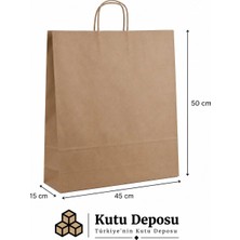 Kutu Deposu 45X50X15 cm Kraft Renk Poşet (25 Adet)