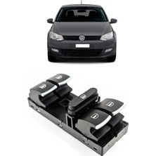 CME PARTS Volkswagen Polo 6r 2010-2013 Uyumlu Ön Sol Kapı Dörtlü Cam Açma Düğmesi Krom Detaylı 5K4959857