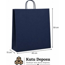 Kutu Deposu 45X50X15 cm Kraft Lacivert Poşet (25 Adet)