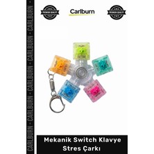 Carlburn #switch Hediye Clicky Şeffaf Mekanik Switch Klavye Stres Çarkı Renkli Tuşlu Fidget Oyuncak