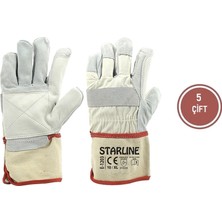 5 Çift Deri Eldiven  Starline E-1203 3123X No:10 Xl