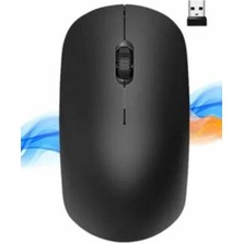 Techugo Ergonomik Tasarım Kablosuz Siyah Mouse Hassas Uzun Ömürlü