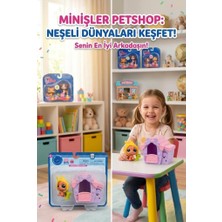 Farbu Oyuncak Pet Shop Minişler Dondurma Kostümlü Miniş Figür ve Kulübe Oyun Seti Seri 3 Işıklı Paket Oyuncak