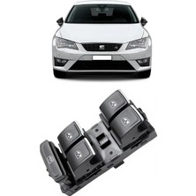 CME PARTS Seat Leon 2013-2020 Uyumlu Ön Sol Kapı Dörtlü Cam Açma Düğmesi Krom Detaylı 5G0959857C