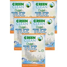 U Green Clean Kokusuz Doğal Bulaşık Makinası Tuz 1,5 kg 5'li Set Toz Formda Temizlik