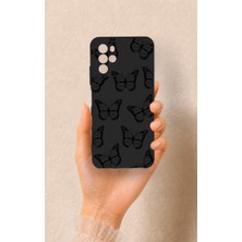 Vip Case Omix X700 Uyumlu Siyah Kelebek Desenli Silikon Kılıf