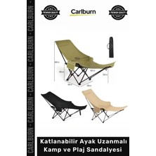 Carlburn #sandalye Konforlu Ergonomik Katlanabilir Ayak Uzanmalı Kamp Plaj Sandalyesi Taşıma Çantalı