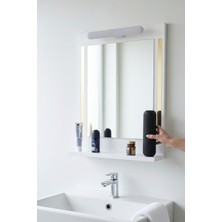 Moemi Banyo Aynası Makyaj Aynası Lambalı Işıklı Ayna Raflı Ayna Salon Aynası Dresuar Ayna