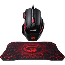Techugo Ergonomik Gaming Mouse ve Mousepad 3 Dpı Ayarlı LED Işıklı Tasarım