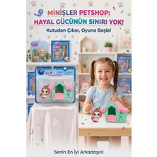 Farbu Oyuncak Pet Shop Minişler Çilek Kostümlü Tavşan Miniş Figür ve Kulübe Oyun Seti Seri 3 Işıklı Paket Oyuncak