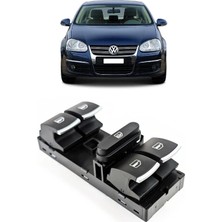 CME PARTS Vw Volkswagen Jetta Mk5 2005-2010 Uyumlu Ön Sol Kapı Dörtlü Cam Açma Düğmesi Krom Detaylı 5K4959857