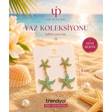 Up Atelier Yaz Koleksiyonu Plaj Modası Su Yeşili Deniz Yıldızı Model