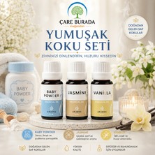 Çare Burada Arjens Baby Powder & Jasmine & Vanilla Esans 10 ml | Yumuşak Koku Seti