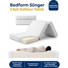 Homedius Bedform Sünger 3 Kat Katlanır Yatak 90X190X12