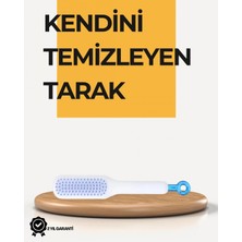 MiraLive Kendi Kendini Temizleyen Saç Tarağı – Anti-Statik, Silikon Uçlu, Abs Malzeme, 22X4 cm