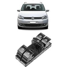 CME PARTS Volkswagen Touran 2003-2015 Uyumlu Ön Sol Kapı Dörtlü Cam Açma Düğmesi Siyah 1K4959857
