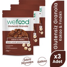 Wefood Glutensiz Granola Kakao & Fındıklı 250 gr 3'Lü