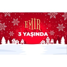 Reysa Tasarım Kar ve Şehir Temalı Doğum Günü Afişi - 50X70 cm