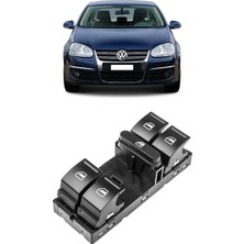 CME PARTS Vw Volkswagen Jetta Mk5 2005-2010 Uyumlu Ön Sol Kapı Dörtlü Cam Açma Düğmesi Siyah 1K4959857