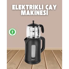 Hace Bazaar 0,9 L Cam Demlik ve 1,7 L Su Haznesi ile Çay Keyfi