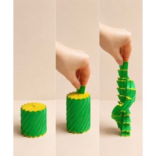 LunaLab3D Kinetik Spiral Stres Oyuncağı - Sihirli Teleskopik Fidget Toy - Odaklanma Küpü