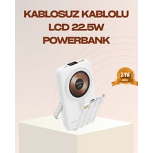 Hace Bazaar Manyetik Kablosuz Powerbank 22.5W Hızlı Şarj LCD Ekranlı