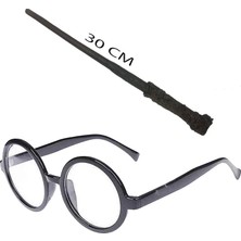 Hace Bazaar Harry Potter Asası ve Siyah Çerçeveli Gözlük Seti