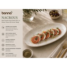 Bonna Nacrous Matt Gourmet Oval Kayık Tabak 29*17 cm