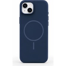 Piyasa Sepeti iPhone 15 Mag Core Akıllı MagSafe Animasyonlu Silikon Kılıf Lacivert
