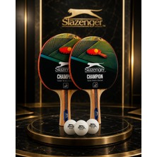 Slazenger Champion Ittf Onaylı 2 Raket 3 Top  Masa Tenisi Raketi Seti