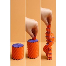 LunaLab3D Kinetik Spiral Stres Oyuncağı - Sihirli Teleskopik Fidget Toy - Odaklanma Küpü