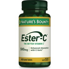 Nature's Bounty Ester C® 500 Mg 60 Tablet - Dezenfektan Hediyeli (%72 Alkol)
