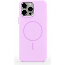 Piyasa Sepeti iPhone 15 Pro Max Mag Core Akıllı MagSafe Animasyonlu Silikon Kılıf Lila