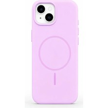 Piyasa Sepeti iPhone 15 Mag Core Akıllı MagSafe Animasyonlu Silikon Kılıf Lila
