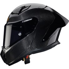 Caberg GP01 Carbon Motosiklet Kaskı Full Face Çift Vizörlü Kask Siyah/şeffaf