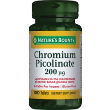 Nature's Bounty Chromium Picolinate 200 Mcg 100 Tablet