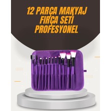 Hace Bazaar Fondöten, Allık ve Far Uygulamalarına Uygun 12 Parça Makyaj Fırça Takımı Ergonomik Saplı
