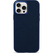 Piyasa Sepeti Aurum Vegan Leather Case Midnight Navy iPhone 16 Pro