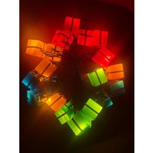 Hace Bazaar 4 Metre 20 LED Pilli 2 Kademeli Hediye Kutusu LED Işık