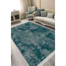Alanur Home Dijital Baskılı Dikdörtgen Salon Halısı | Kaymaz Yıkanabilir | Keçe Taban Saçaklı | Vintage | 2092M
