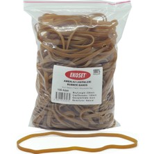 Ekoset 220 x 5 mm Kalın Kauçuk Ambalaj Lastiği 220 x 5 mm 100 Adet Doğal Renkli Paket
