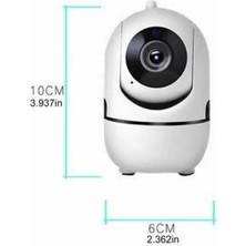 Hace Bazaar Baby Kamera Kablosuz 720P Beyaz 360 Derece Wifi Kamera Full Hd 1080P