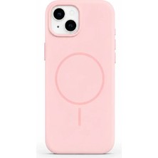 Piyasa Sepeti iPhone 15 Mag Core Akıllı MagSafe Animasyonlu Silikon Kılıf Açık Pembe