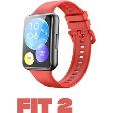 PSGT Huawei Watch Fit 2 Uyumlu Akıllı Saat Kordon Band Serisi Klasik Kordon Silikon Strap Kayış
