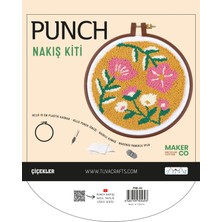 Tuva Crafts Punch Nakış Kiti-Çiçekler
